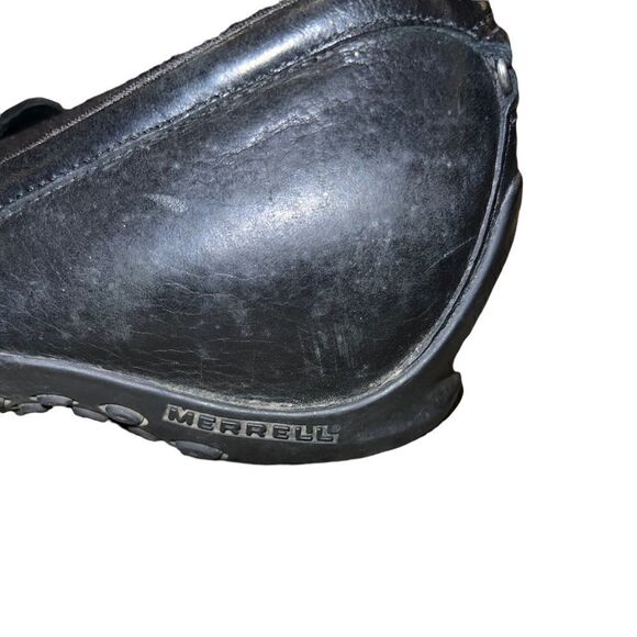 Merrell Plaze Glide black leather wedge slip-on shoe women’s size 8 - Picture 3 of 7